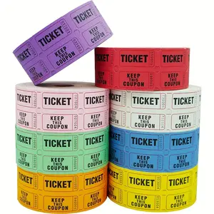 1000 Ticket / 500 Pairs Eco-Friendly Adhesive Paper, High Tensile Strength Dual Roll Design, Ideal for Events, Contests, and Charities