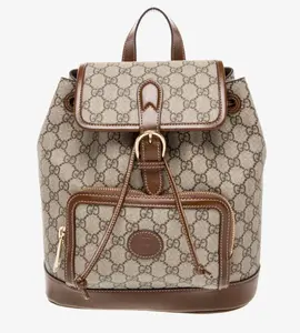 Pre-owned GUCCI PVC Backpacks GG Supreme Interlocking GG 4000021807981
