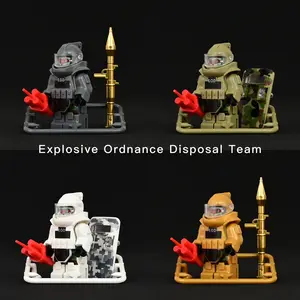 Explosive Ordnance Disposal Eod Special Forces Figure Military Swat Building Toy Set Includes Shield Rpg Features