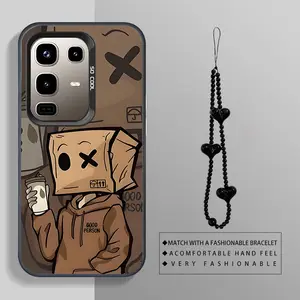 Infinix NOTE 50 PRO Headset boy with bracelet combination outfit phone Case For Infinix NOTE 50 PRO with PET Shock proof design perfect for popular