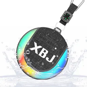 Mini Portable Bluetooth Speakerr with power bank function | Outdoor Glow 3D Stereo Bass | TWS Dual Connect Lighted Speaker | FM/TF Card/USB Support | Phones/TVs Compatible | Hands-Free Wireless Audio Compact Micro Protection Rechargeable Smartphone Black