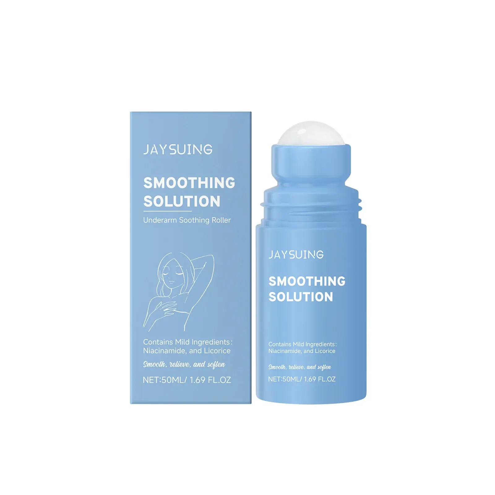 Post-Shave Soothing Roller for Underarm – Gentle Cleansing & Hydrating Essence, Calming Armpit Care for Razor Burn & Irritation, Alcohol-Free Moisturizer for Daily Use