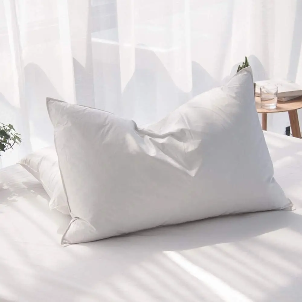 Luxury 85% Waterfowl Feathers/15% Down Pillow  Size, Hotel Quality Fluffy Bed Pillow, Soft Pillow for Sleeping,  Cotton Cover(20x28 inches, Pack of 1)