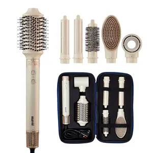 MAVIÉ 6-in-1 Hot Air Multi-Styler & Auto-Wrap Curler Set with Luxury Case | Frizz-Free Blowout Brush