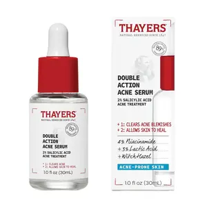 THAYERS Double-Action Acne Serum - Salicylic Acid 2%, Anti-Acne Drop for All, Acne Prone, Combination, Oily Skin Types