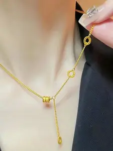 New Trendy Fringe Waist Necklace, Dangling Charms Necklace, Luxurious Unique High-End Versatile Clavicle Chain, Titanium Steel Colorfast, Unisex Jewelry