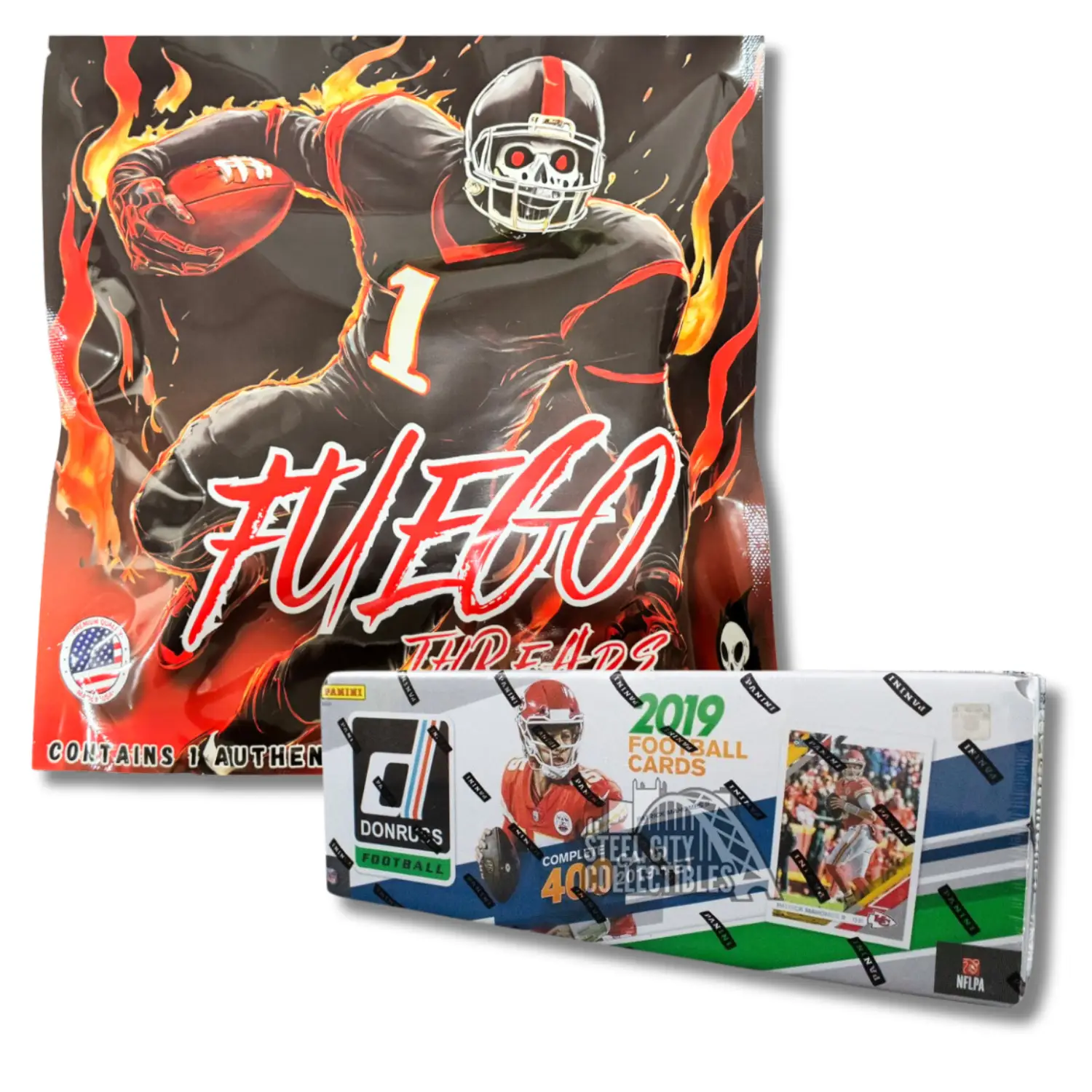 ALL AUTHENTIC 1 Fuego Threads Premium Pick Your Division and 1 2019 Football Card