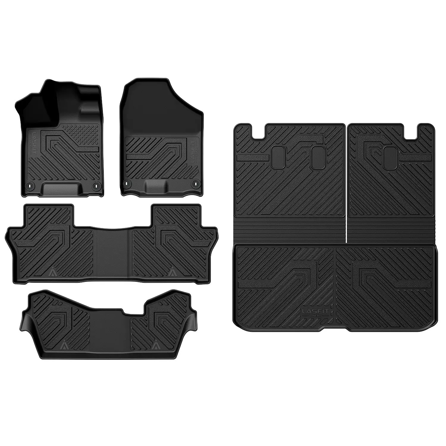 Lasfit fit for 2016-2022 Honda Pilot Floor Mats or Cargo & Seatback Mat, Cargo Mat Fit in Highest Position Only Car Accessories