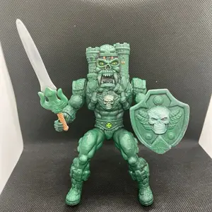 Custom CastleHead Masters of The Universe He-Man Action Figure with Shield and Sword