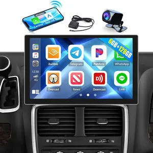 13-inch 8-Core 6G+128G Touchscreen Android Car Stereo Radio for Dodge Grand Caravan, Chrysler Grand Voyager 2013-2016, with GPS Navigation, Wireless CarPlay, Android Auto, WiFi, DSP, Bluetooth 5.4, FM/RDS, SWC, Backup Camera Support, Customizable UI