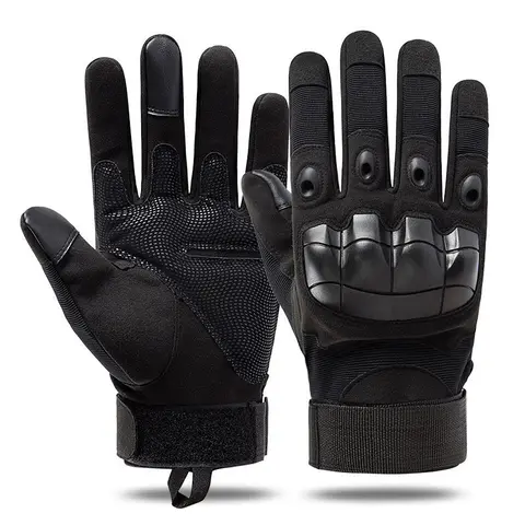 Tactical Full Finger Gloves, Touchscreen, Breathable, Non-Slip Outdoor Gloves for Motorcycle Riding, Cycling, Hiking, Camping, Training, Men & Women