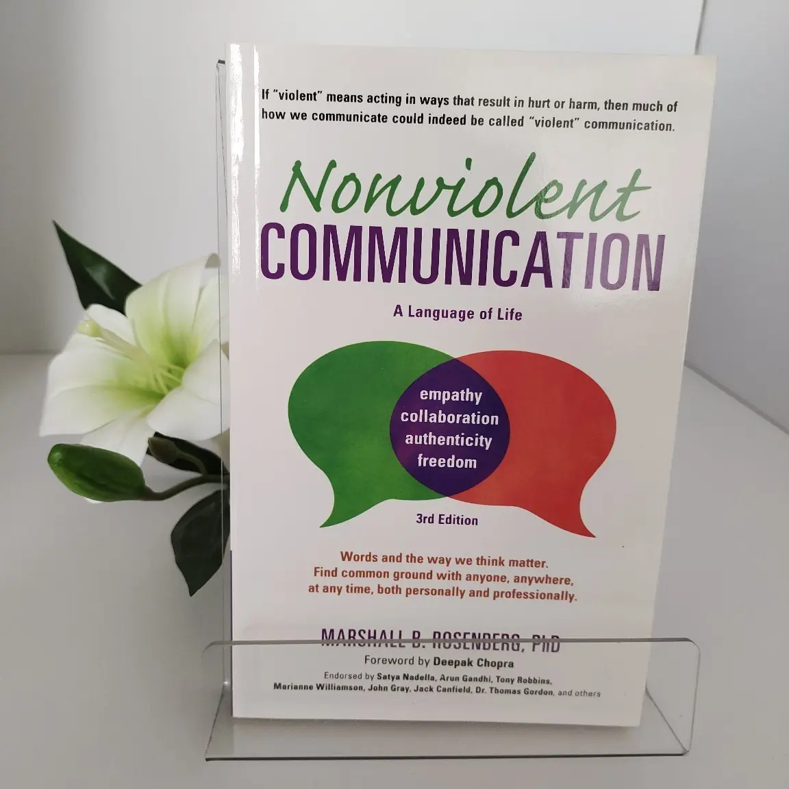 Nonviolent Communication Book by Marshall B. Rosenberg, Authentic Edition, Essential Reading for Personal Growth & Conflict Resolution, Modern Life