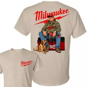 Milwaukeee Trummp Camo 2 sided T-Shirt, Cotton Unisex  Tee, Trending T-Shirt for Men and Women, Soft Cotton Crewneck, Gift for Him or Her graphic tee.