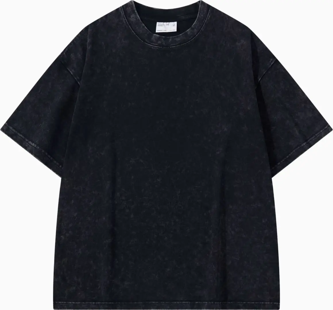Men's NCS LoopWheel Thick Cotton Crew Neck Pullover T-shirt - 1pc, Asian Sizes (S-XXL, Smaller Than Standard), 300g-Black, 300g-Light Green (Sports & Outdoor Apparel)