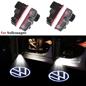 2/4 Piece LED Car Door Projector Welcome Ghost Shadow Lights, Logo Courtesy Projection Light for Volkswagen Jetta Mk6 Golf Passat, Car Decorative Light, Car Light Embellishments