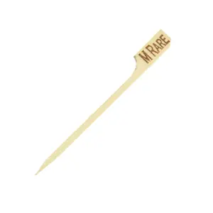 212 MAIN Bamboo Hot Stamped 3.54 In. Steak Markers - Medium Rare Cooked Labels, 1000-Pack Meat & Kitchen Accessories for Home, Festive Use