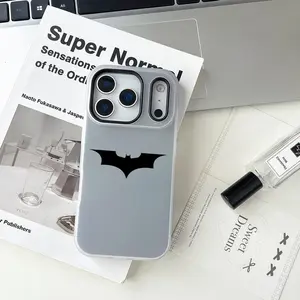 B-batmans Phone Case For iPhone 17 16 15 14 13 12 11 Pro Max Air Plus Large-aperture Jelly Double-layer Frosted phone Case Luxury Fashion