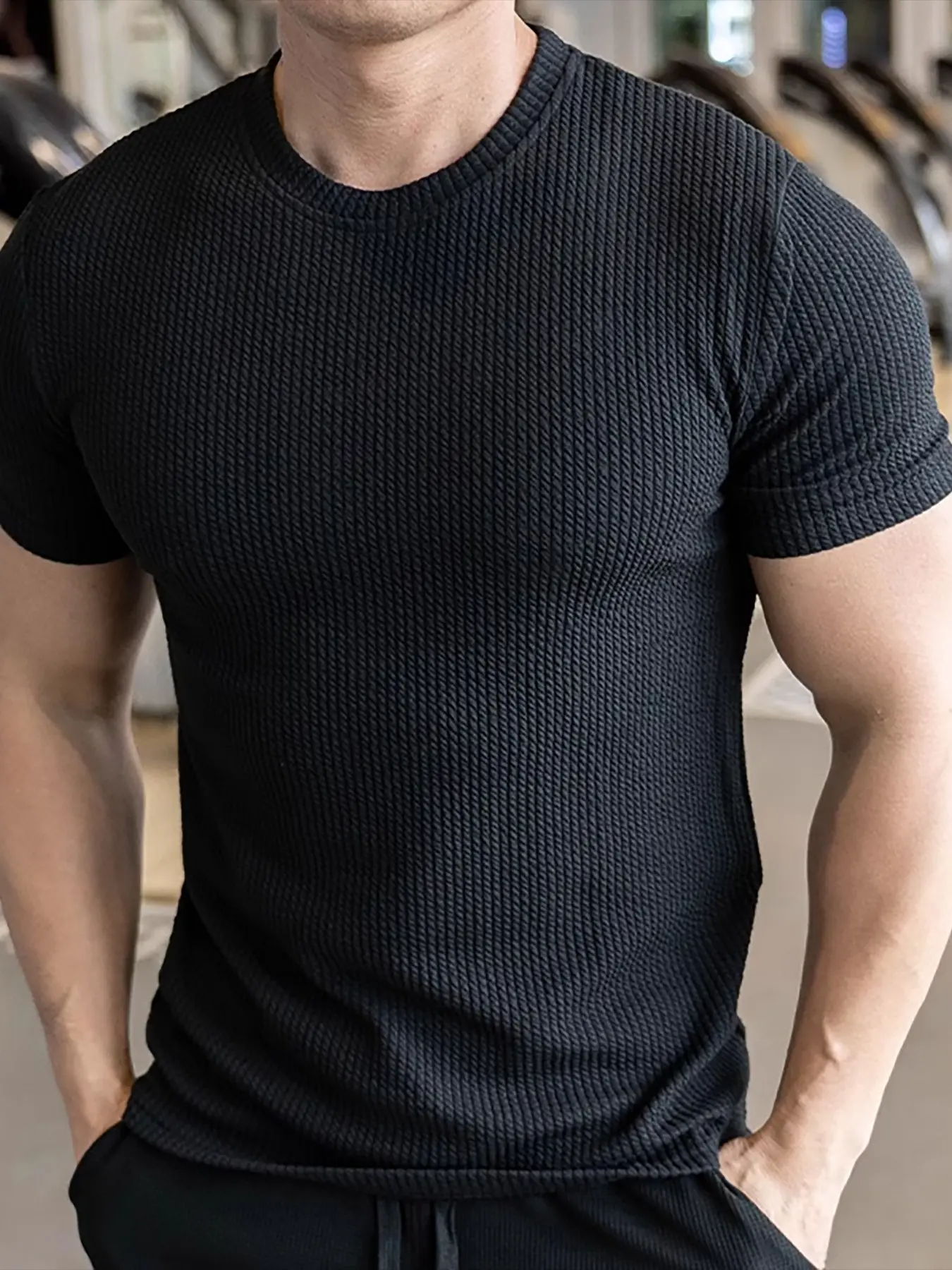 Men's Summer Tight Fit Short Sleeve T-Shirt, Moisture Wicking Sport Hoodie, Comfortable Fashion High Performance Sports Wear, Fitness Sport Top