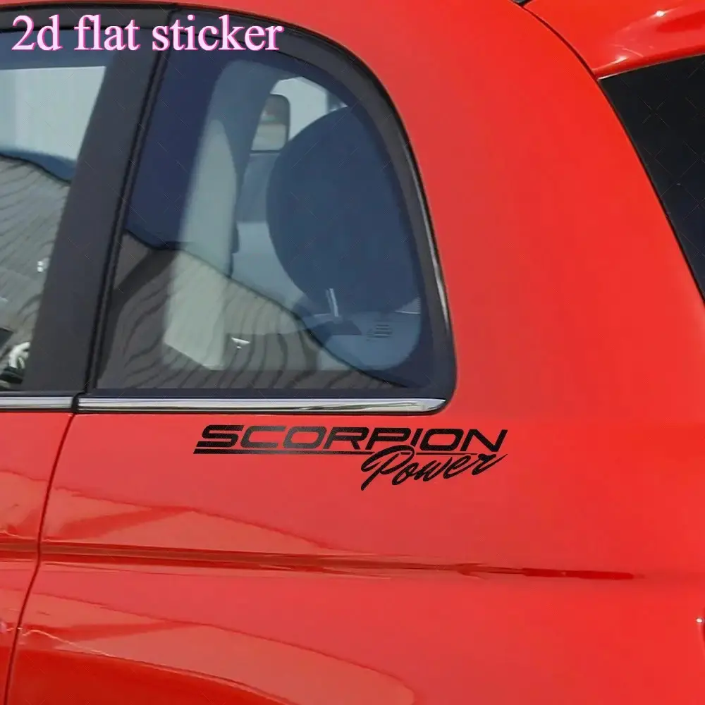 1PC Logo Sticker, Decal Sticker For Cars, Car Stickers, Stick on car bodies, this black combined font "SCORPION Power" decor has a sharp vibe, performance car owners can use it as a decoration
