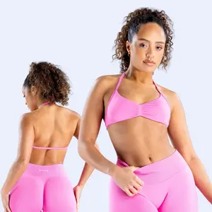 DFYNE Impact Strappy Bra, Women Seamless Strappy Bra, Gym Bra For Yoga and Workout, ActiveWear