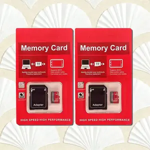 SD card memory - Micro SD card, micro tf storage card with adapter, reliable SD flash memory, with TF storage power supply, suitable for smartphones, cameras and tablets