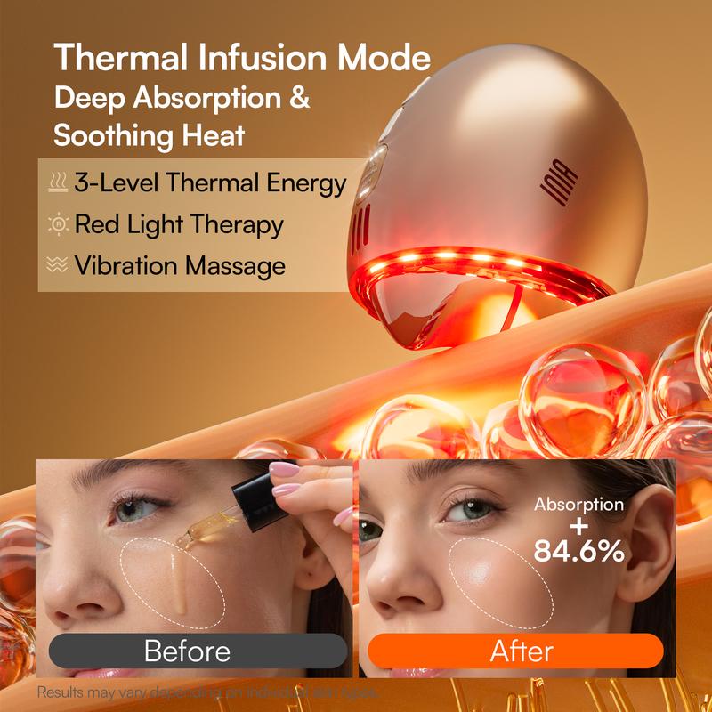 【LIVE EXCLUSIVE】INIA GLACE 7-in-1 Face & Neck Sculpting Device | EMS Microcurrent, Red & Blue Light, Thermal & Cryo Therapy for Lift, Tighten, Lymphatic Drainage & De-Puff, Serum Infusion, Perfect Gift Pick