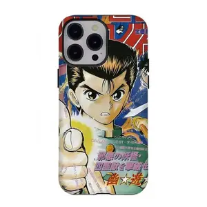 Yu Yu Hakusho Yusuke Urameshi Vintage Manga Collage Phone Case Compatible for iPhone 17Promax 16 15 14 13 12 11 and for Samsung S21-S25 Perfect Gift for Fans Her/Him Anime Phone Cases