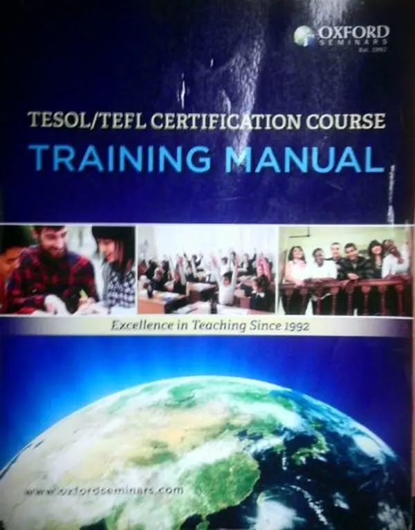 USED Book - TESOL/TEFL Certification Course Training Manual by University of Oxford (Paperback) - english