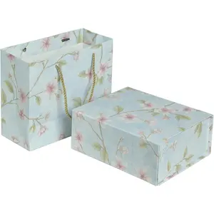 Luxury  Box with  Lid, Finished Size 9.8x7.9x4 In,Collapsible Rectangle Storage Box with  Bag for Wedding,Birthday, Valentine's Day,Christmas,Graduation