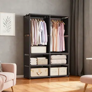 Simple Wardrobe Home Rental Bedroom Dustproof Closet Thickened Multi-Layer Dormitory Storage Large Capacity Wardrobe Closet Organizer