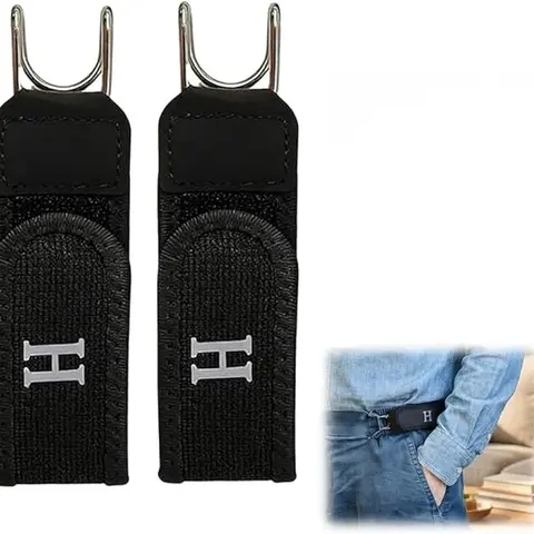 No Buckle Elastic Stretch Belt for Men & Women, Invisible Tactical Elastic Belt,Adjustable Buckleless Belt Hook, Invisible Unisex Belt for Jeans, Pants