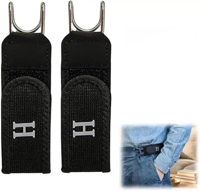 No Buckle Elastic Stretch Belt for Men & Women, Invisible Tactical Elastic Belt,Adjustable Buckleless Belt Hook, Invisible Unisex Belt for Jeans, Pants