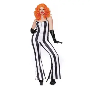 Women's Striped Jumpsuit Costume