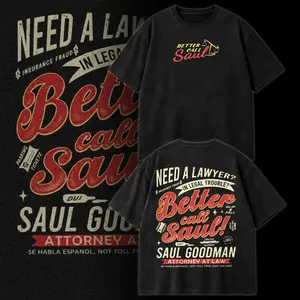Better Call Saul Vintage Washed T-Shirt, Saul Goodman Attorney Graphic Tee, Retro TV Series Streetwear, Legal Trouble Quote Shirt, Breaking Bad Universe Merch, Unisex Oversized Tee, Vintage Pop Culture Apparel