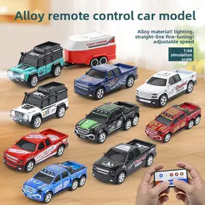 1:64 Mini Alloy RC Pickup Truck Off Road Remote Control Car 2 4GHz Rechargeable High Speed Drift Racing Toy with LED Lights App Control Desktop Model Car for Boys Girls Adults Indoor Outdoor Play Kids Birthday Christmas Easter Gift RC usb-c
