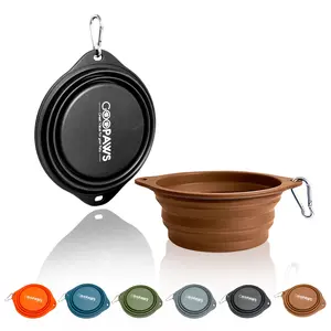 GOOPAWS GDB-16BKBR GOOPAWS GDB-16BKBR GOOPAWS 2 Pack Silicone Non-Skid Dog and Cat Bowl