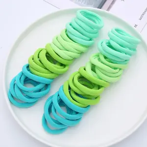 Seamless Color-Block Toweling Hair Ties – Elastic Hair Bands for Styling and Ponytails