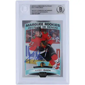 Kirby Dach Chicago Blackhawks Autographed 2019-20 Upper Deck O-Pee-Chee Platinum Marquee Rookies #151 Beckett Fanatics Witnessed Authenticated Rookie Card - Fanatics Authentic Certified