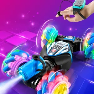 Remote Control Stunt Car, 1 Set 360 Degree Rotating Off-road Vehicle Toy, Rechargeable Electric Toy Car with Light, Birthday Gift for Kids, RC Car