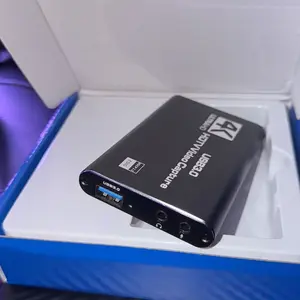 Capture Card USB 3.0  with Microphone, High Definition Video Recording Card with Mic,Video Capture Card For Computer, Sound System Laptop, VCR, DVD Player, Xbox, Laptop, Boyfriend Gift, Tech Gadgets, Videography Equipment, Digital, Black