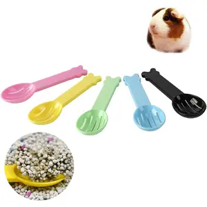 5 Pcs Hamster Scooper Plastic Litter Scoop Sifter Hamster Sand Shovel Pet Cleaning Tool Small Pet Urine Sand Shovel