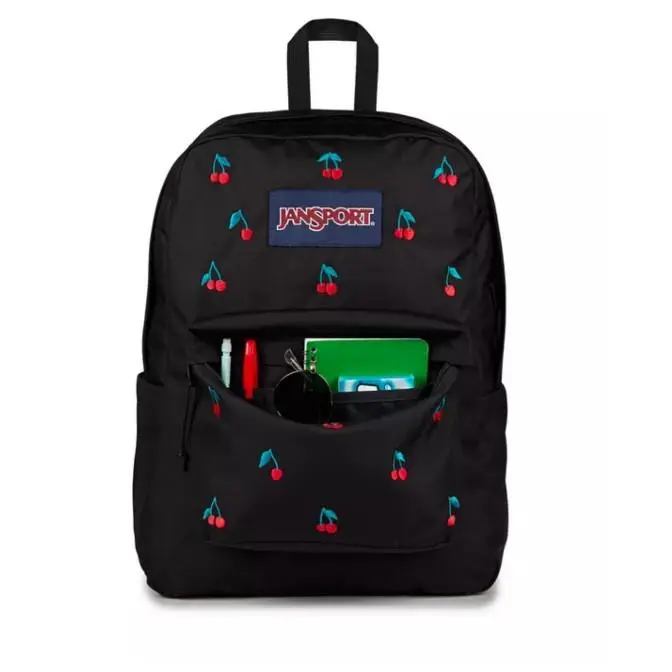 JanSport Cherry SuperBreak Plus Backpack​ - Black - TikTok Shop
