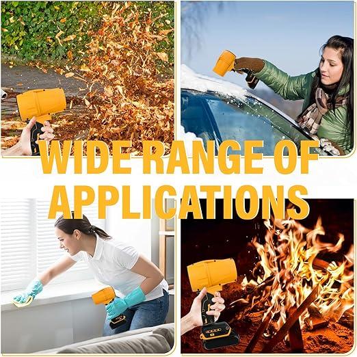 Cordless Turbo Jet Leaf Blower – High-Power Brushless Motor, Violent TurboFan for Car Drying, Dust Cleaning & Snow Removal – Handheld & Lightweight for Outdoor & Garage Use