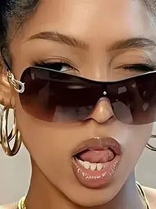 New Large Frame Fashion Glasses Y2K High-End Retro Future Style, Unique Accessory, Premium Hinges, Suitable for Men and Women