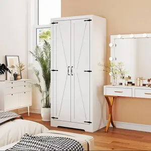 71-inch door-type wardrobe storage cabinet - a space-saving clothes organizer, suitable for bedrooms and apartments - high-quality furniture, sturdy and durable, an essential item for organizing clothes