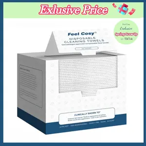 Feel Cosy Disposable Face Towels XL 50 Count| Ultra Soft, Gentle For Sensitive Skin, Facial Dry Wipe for Skin Care & Makeup Removal, , Chemical-Free,  Thickened Facial Towel Cosmetic Daily