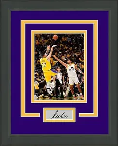 Fame Sports Memorabilia Marco Luka Doncic Debut Fadeaway Laser Engraved Facsimile Signature Self Los Angeles Lakers