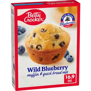 Wild Blueberry Muffin and Quick Bread Mix, Wild Maine Blueberries Inside, 16.9 oz