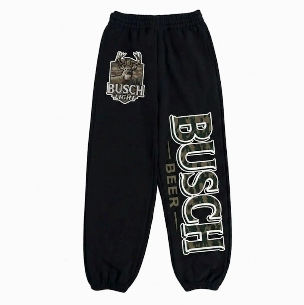 Deer Hunting Sweatpants, Unisex Baggy Streetwear Joggers, Western Rodeo Beer Lounge Pants, Vintage Country Style Gift