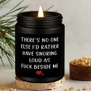 Funny Candles For Men, There's Nobody Else I'd Rather Have Snoring Loud Next to Me Lavender Scented Soy Wax Candle,Birthday,Anniversary, Valentine's Day Gift for Boyfriend, Him, Husband